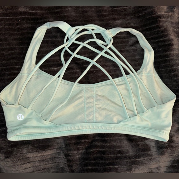 LULULEMON Free To Be SoulCycle Sports Bra - Teal - Picture 2 of 2